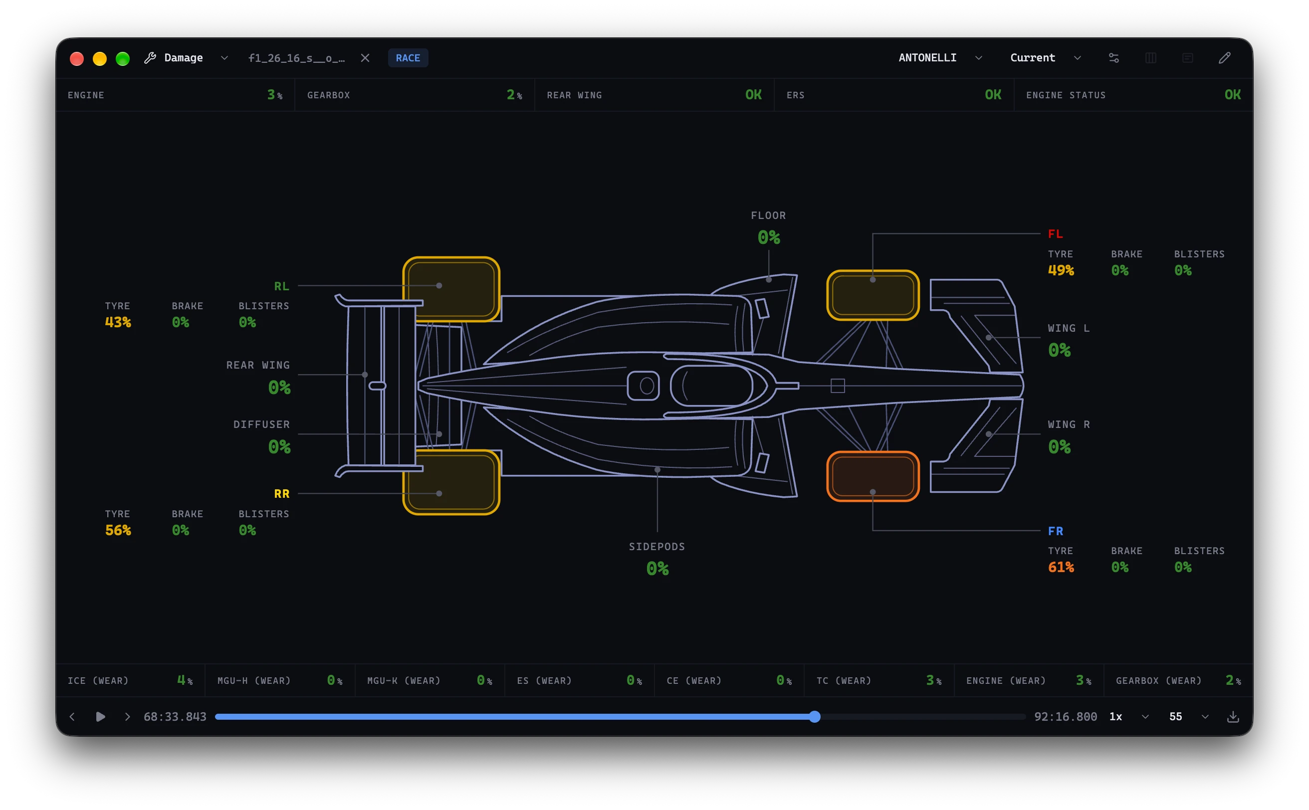 Electron frontend: Damage