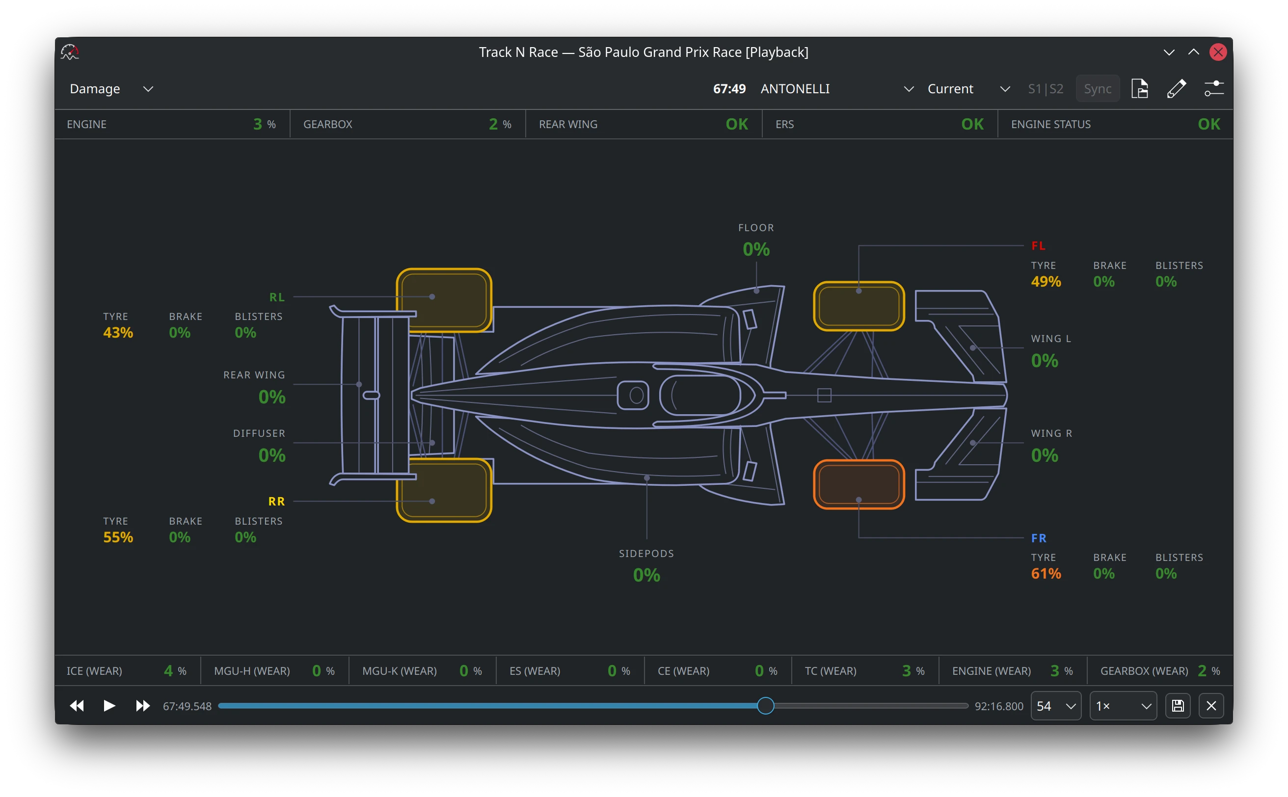Qt frontend: Damage